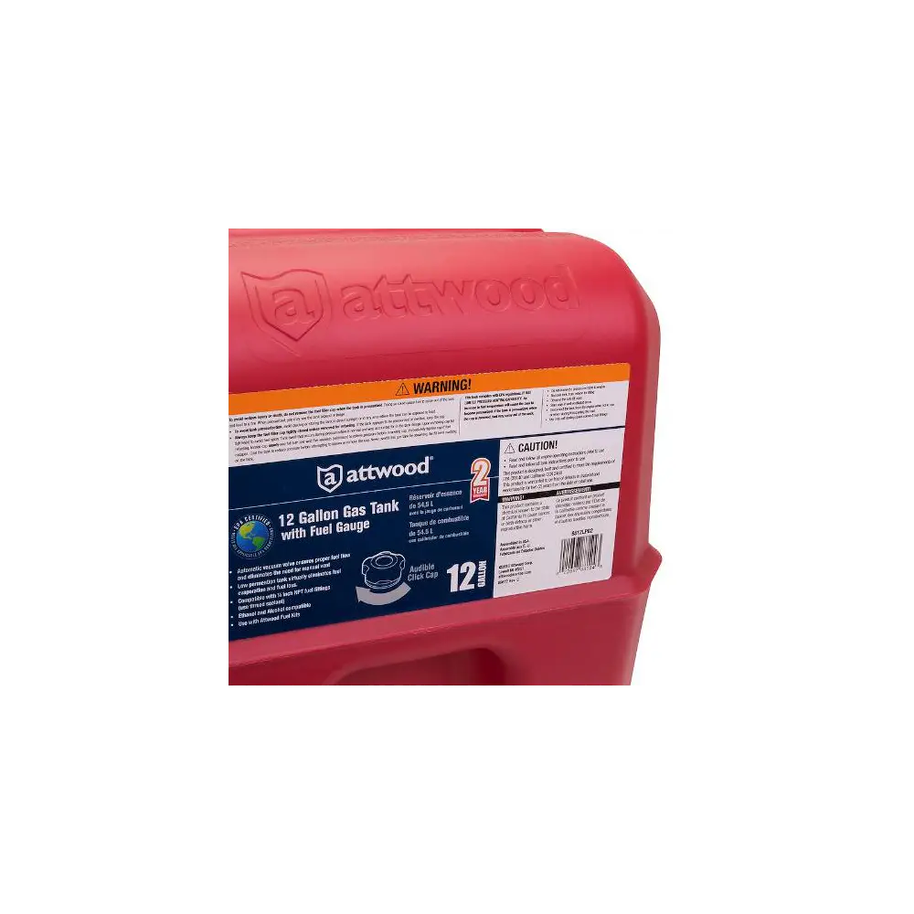 Fuel Tank - With Gauge - Portable - 12 Gallon Capacity - Gas - HDPE - ATT8812LPG2 - view 3